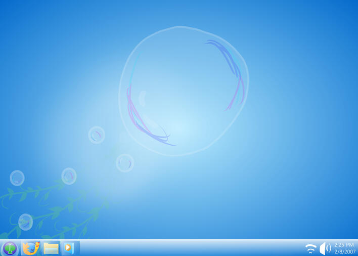 Desktop background in the style of the Frutiger Aero aesthetic
