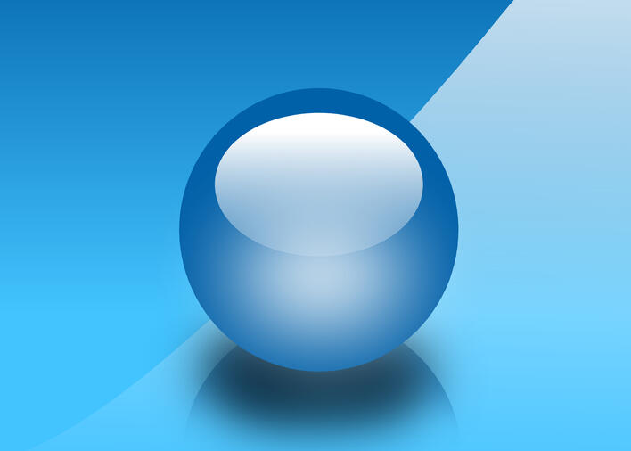 Sphere in the style of the Frutiger Aero aesthetic