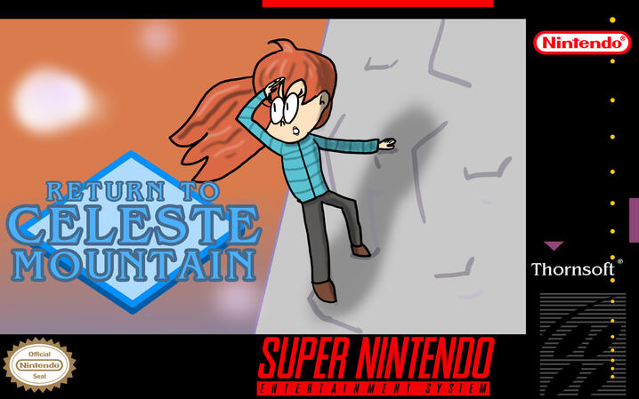 Return to Celeste Mountain - SNES ("What If" Video Game Box Art)